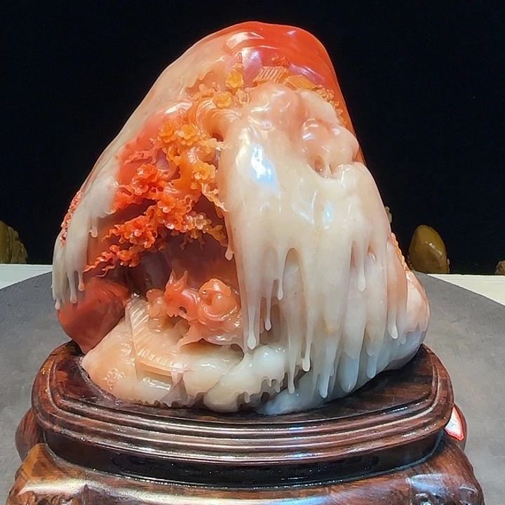 开***心寿山石寿山石摆件