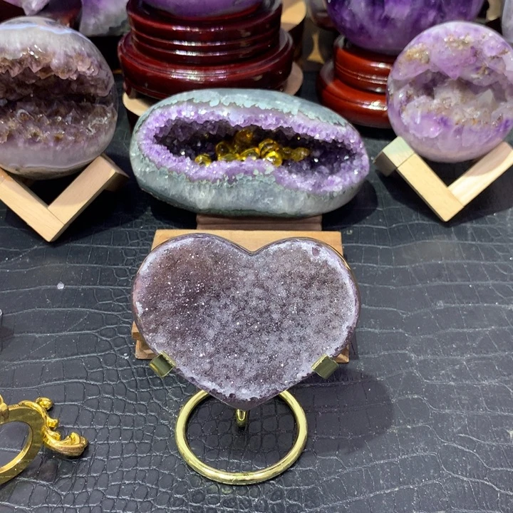 ****菡未镶嵌紫晶珠宝半成品