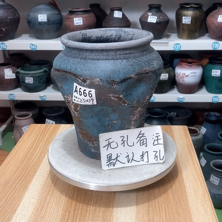 红陶手工制作工艺花盆