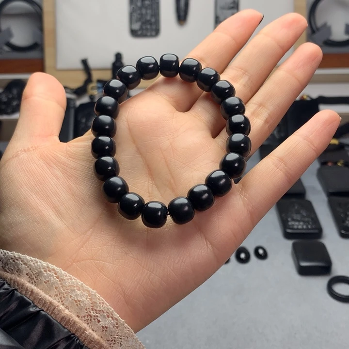 和田玉（墨玉）未镶嵌手串特价10mm