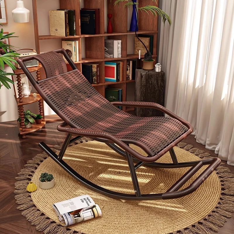躺椅摇摇椅大人专用藤椅新款阳台家用休闲大人午休睡觉藤编摇摇椅