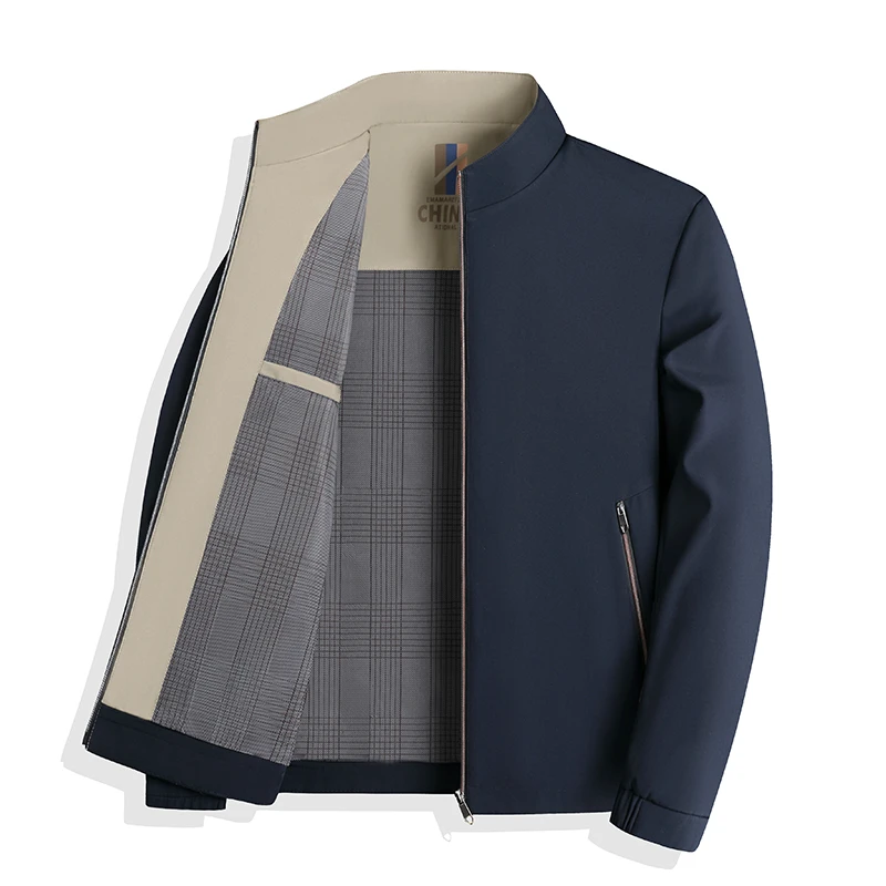 eddadior法国轻奢品牌男士夹克衫春秋季新款商务休闲立领简约上