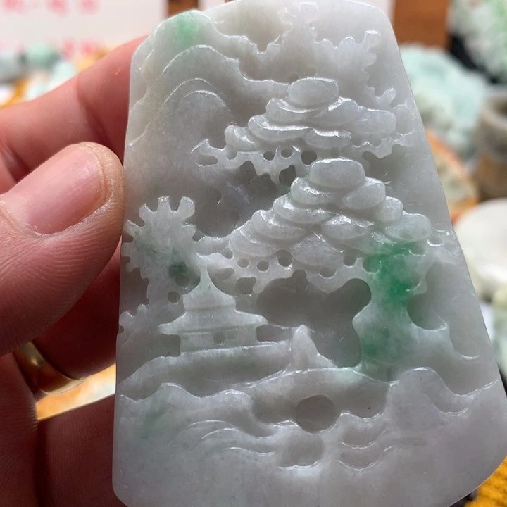 颈饰未镶嵌翡翠保真天然a过翡翠