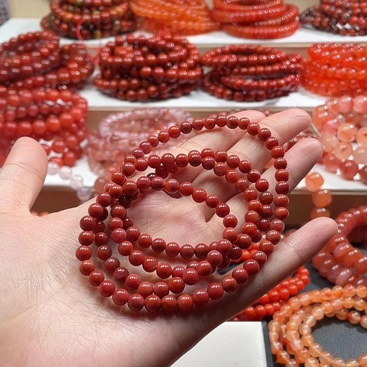 南红玛瑙未镶嵌手链