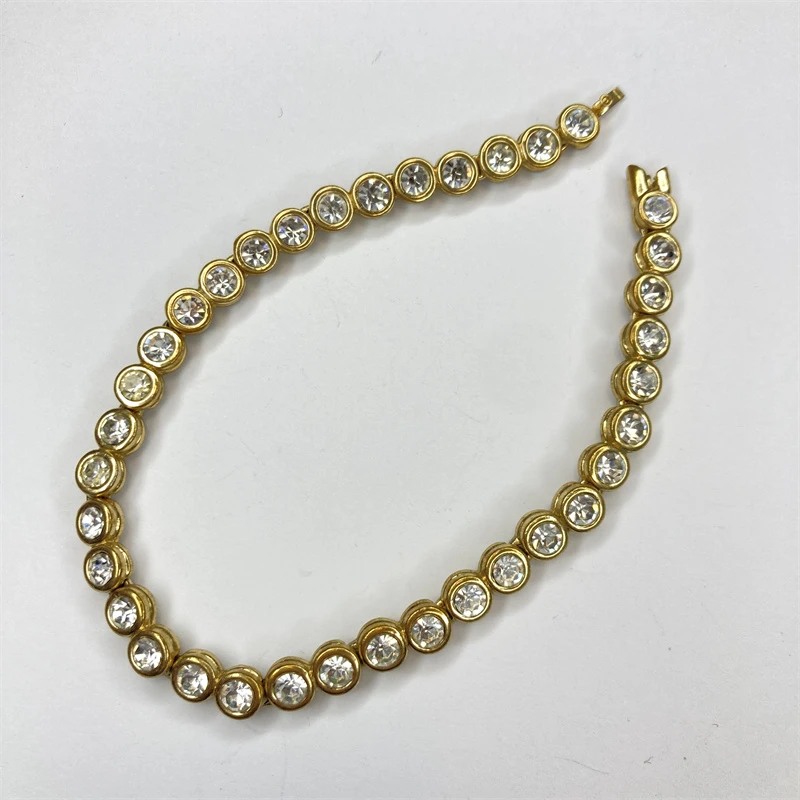 合金手链 白色莱茵石泡泡手链2-11【2070110-059】