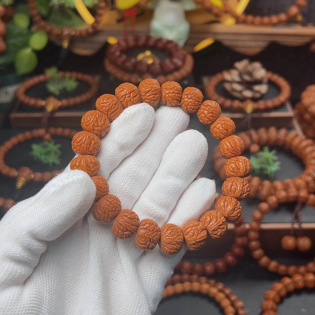 吊坠桃核1.4红皮荔枝手串