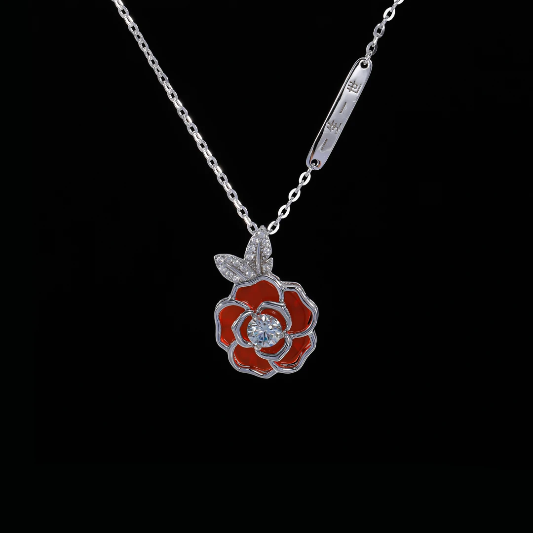 坠链均925银莫桑石 ——木木 （SY4341）MS-1827D 30分 项链45厘米