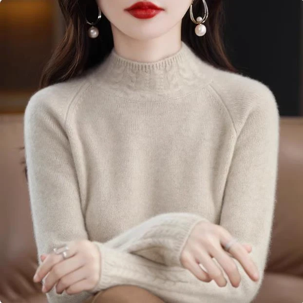 重磅七针加厚羊毛衫女士针织内搭毛衫