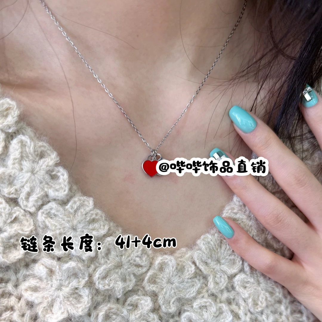 钛钢项链 BIBI【红色爱心】项链G068
