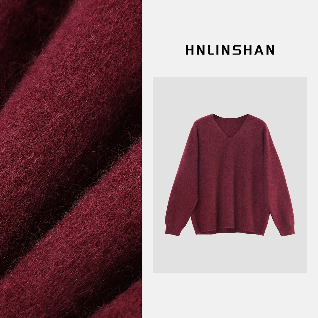 【清】【卡夫卡】拉绒V领套头针织40419249