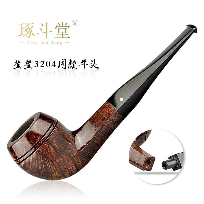 琢斗堂手作登登3204同款牛头3mm烟道硫化橡胶斗嘴带小白点