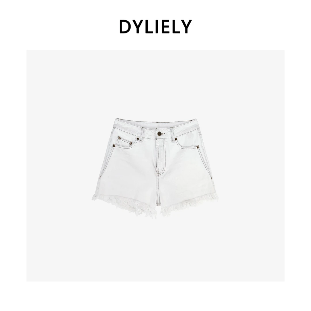 DYLIELY【冰上雪融】休闲女裤INS风夏季短裤高腰修身女裤K2839