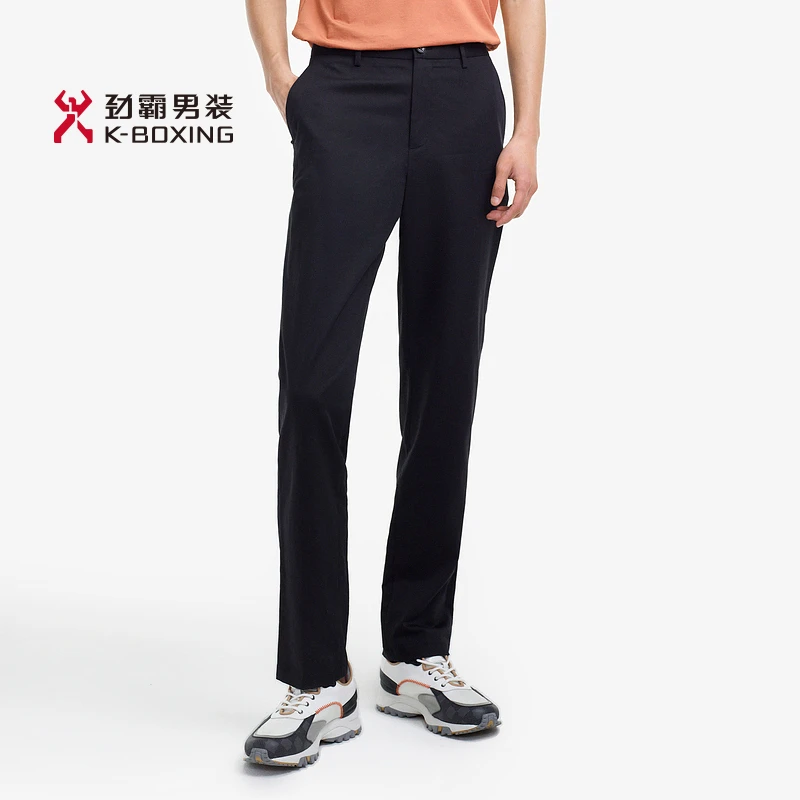 劲霸男装春夏直筒棉麻舒爽商务休闲裤┃BQXE2343