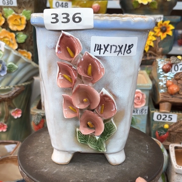 紫砂花盆粗陶材质多肉花盆