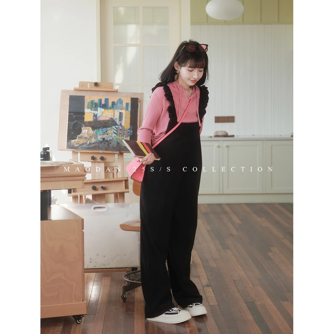 maodan/猫单【马丁美院】孕妇装背带裤2025新款春装时尚休闲直筒裤.