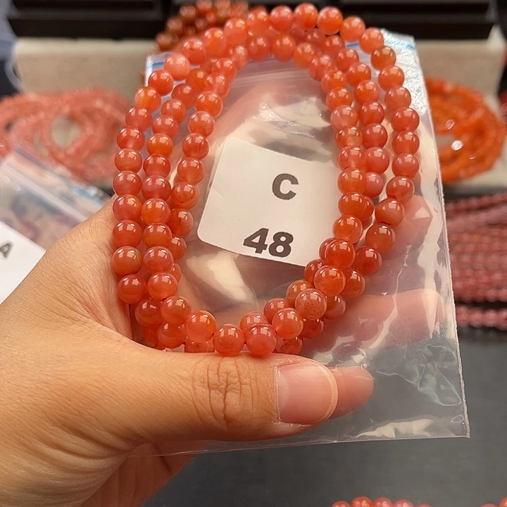 南红玛瑙未镶嵌多样性发货默认微瑕称重7mm