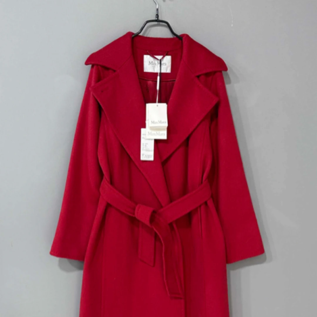 未使用 MaxMara Manuela红色长款大衣/全新/40码/70473