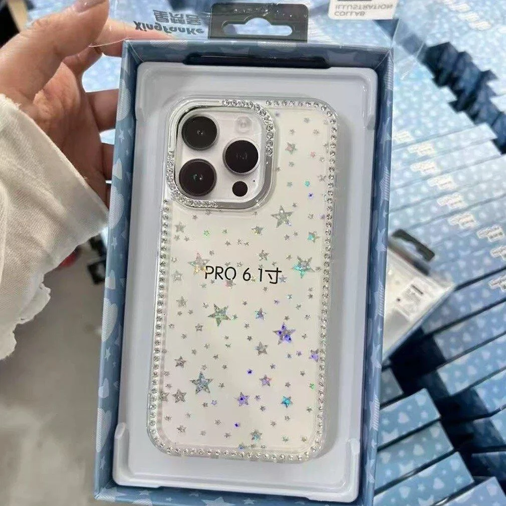 星钻手机壳 ins简约高级感透明手机保护壳适用于苹果13及以上系列