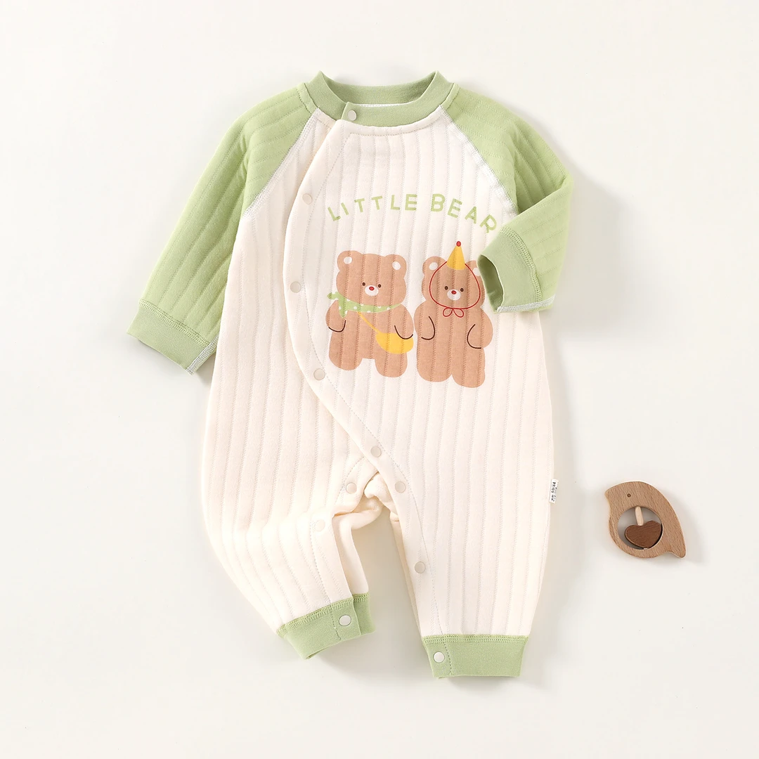 婴儿连体衣秋季纯棉新生儿衣服初生宝宝蝴蝶哈衣和尚服装安阳童装