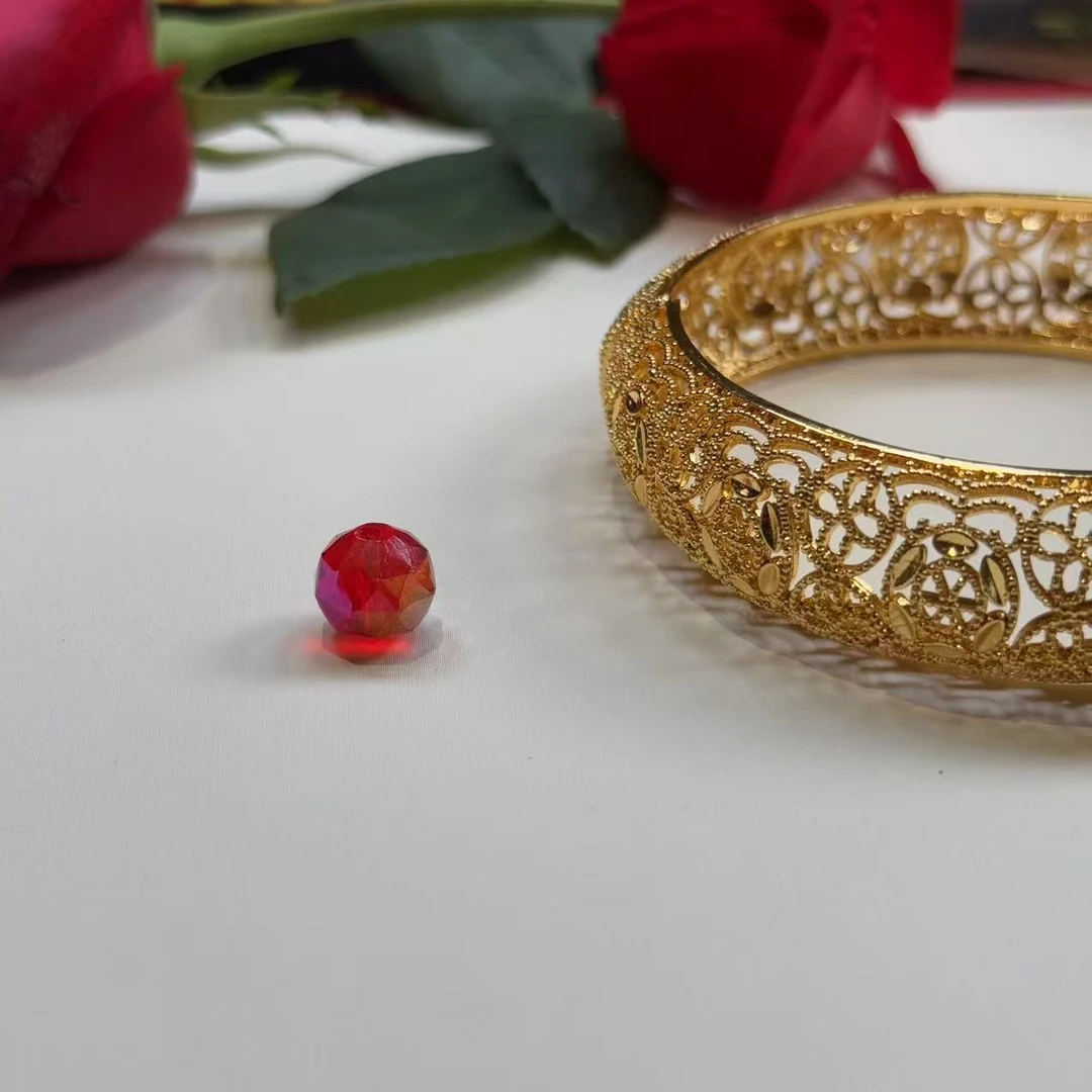 高定精奢S599钻切红单珠赠手镯J54