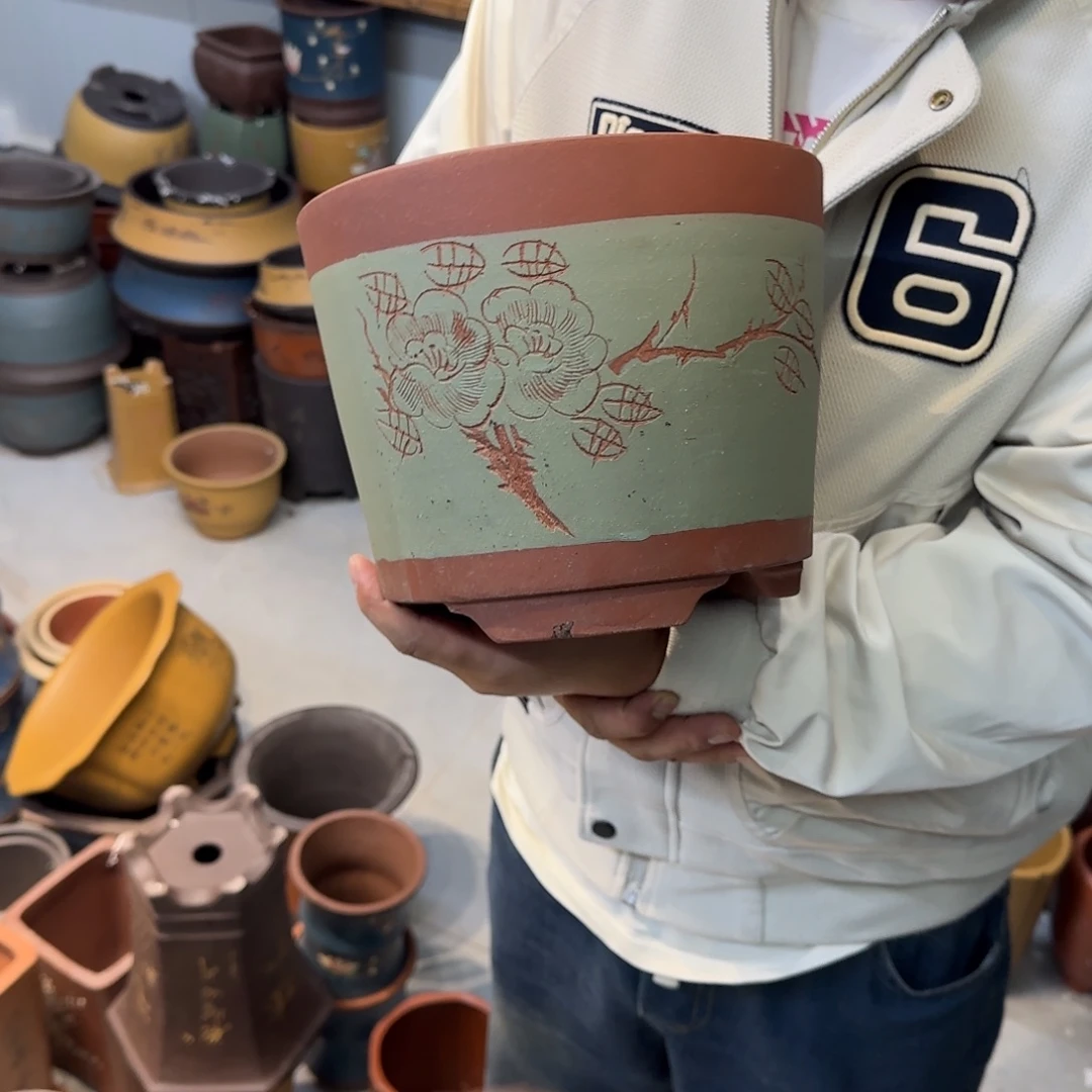 紫砂花盆口径17.13口径