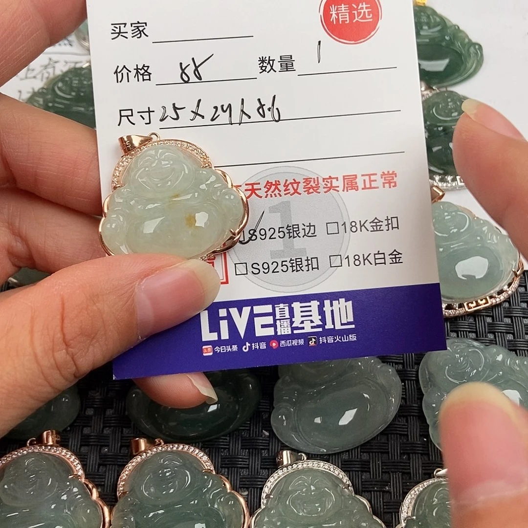 翡翠银S925镶嵌颈饰