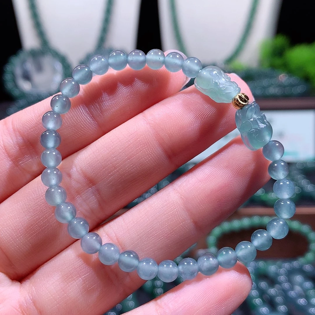 翡翠未镶嵌手链天然a货翡翠项链5