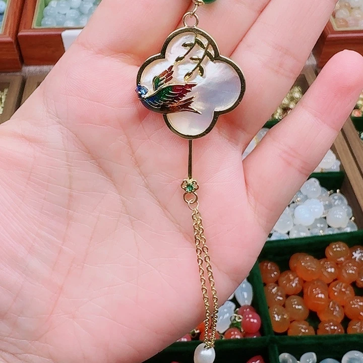非遗传承铜扣压襟圆珠