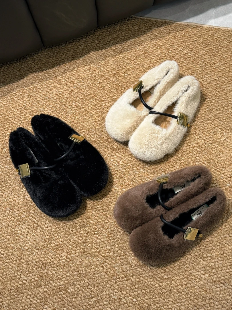 B009~加绒毛毛鞋秋冬懒人鞋