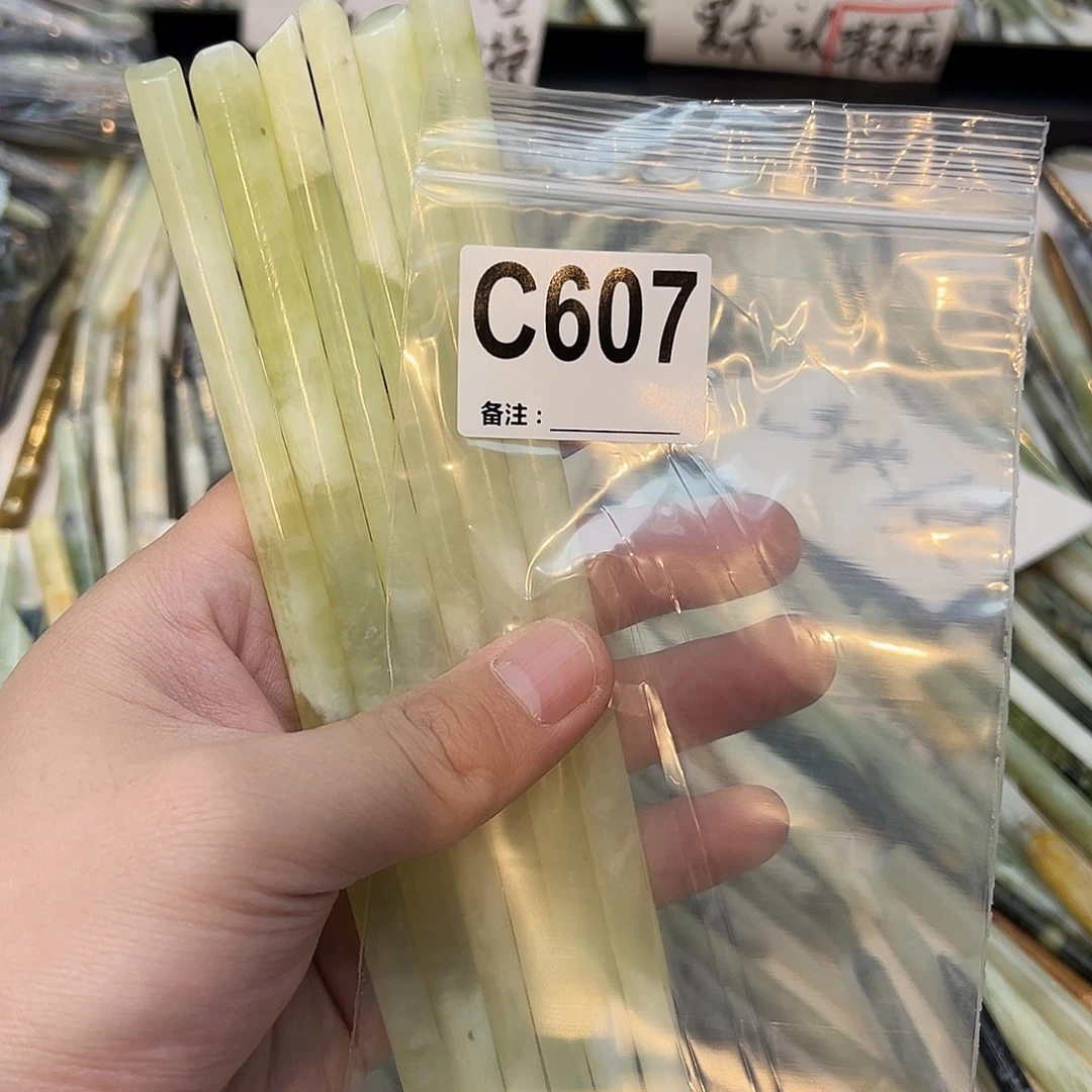 揽***.未镶嵌蛇纹石玉发饰