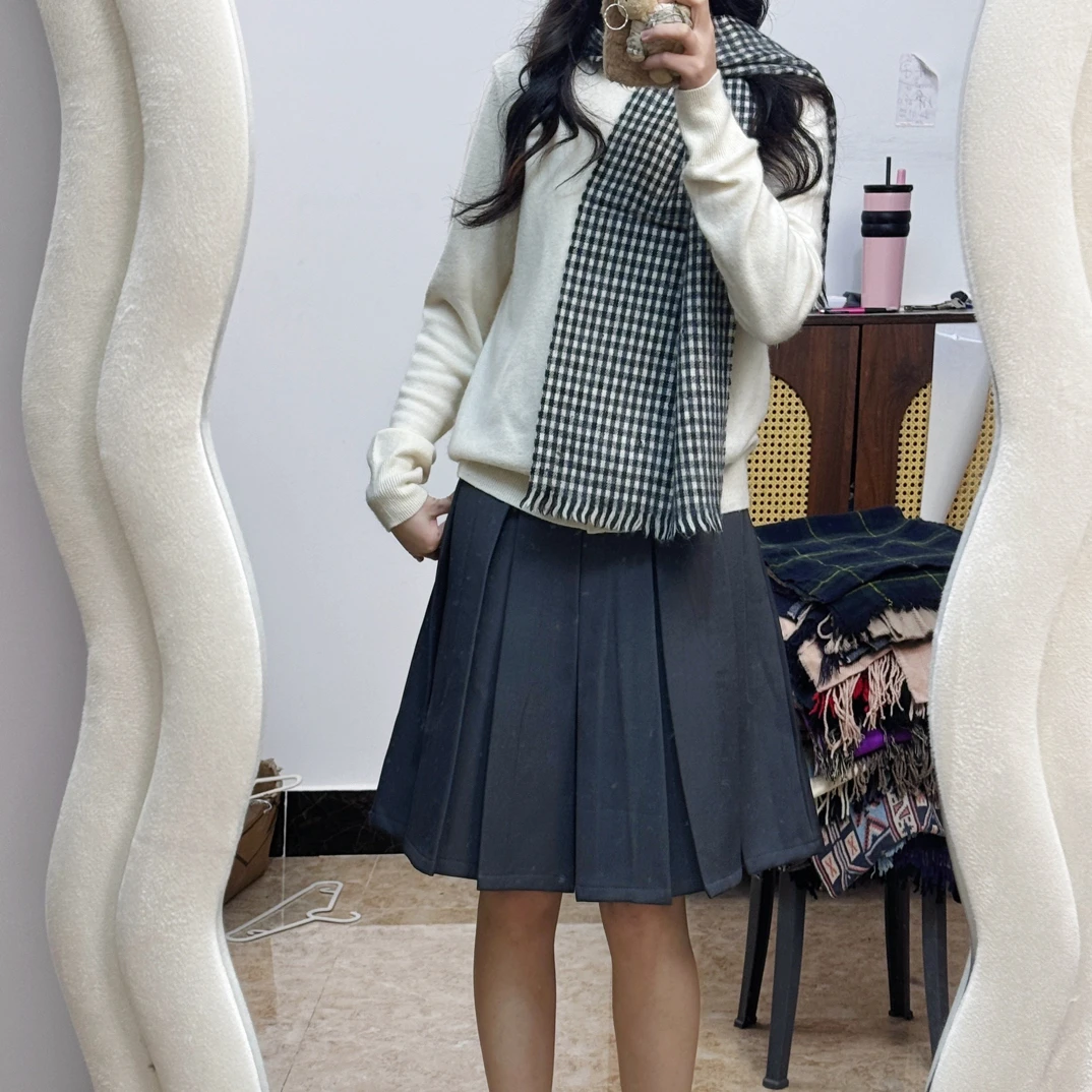 vintage日系针织衫通勤风毛针织衫