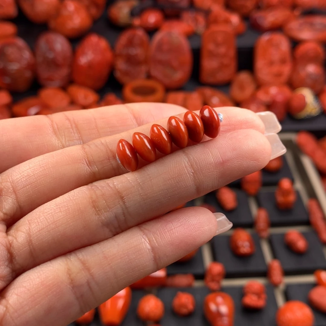 【闪购商品】南红玛瑙未镶嵌飞碟隔片8mm➕