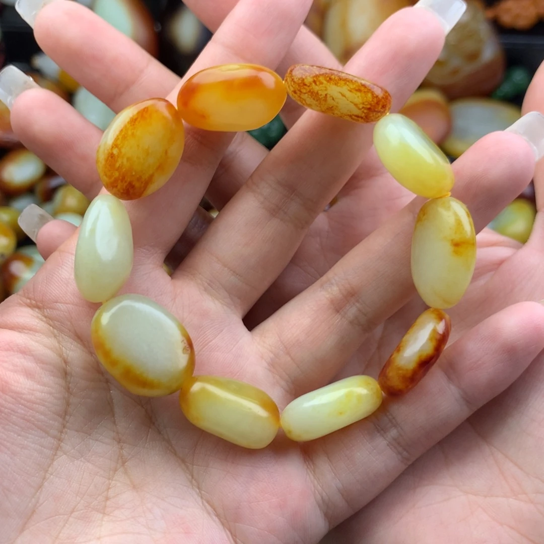 和田玉未镶嵌手链