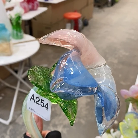 琉璃高度45厘米夜光琉璃百合花