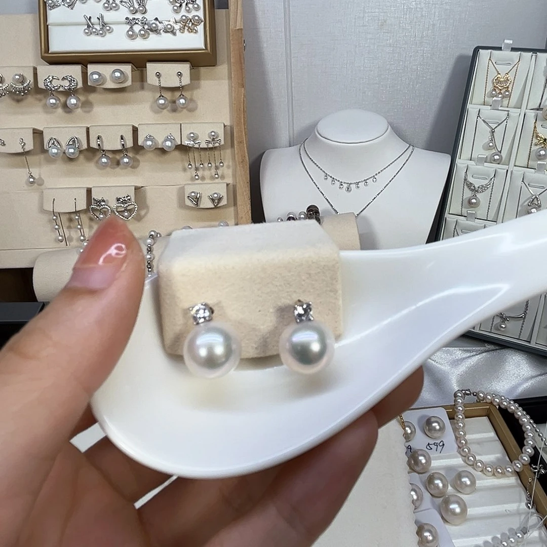 淡水珍珠银S925镶嵌颈饰