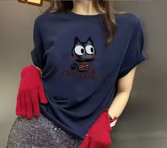 新品百搭显瘦印花T恤20106