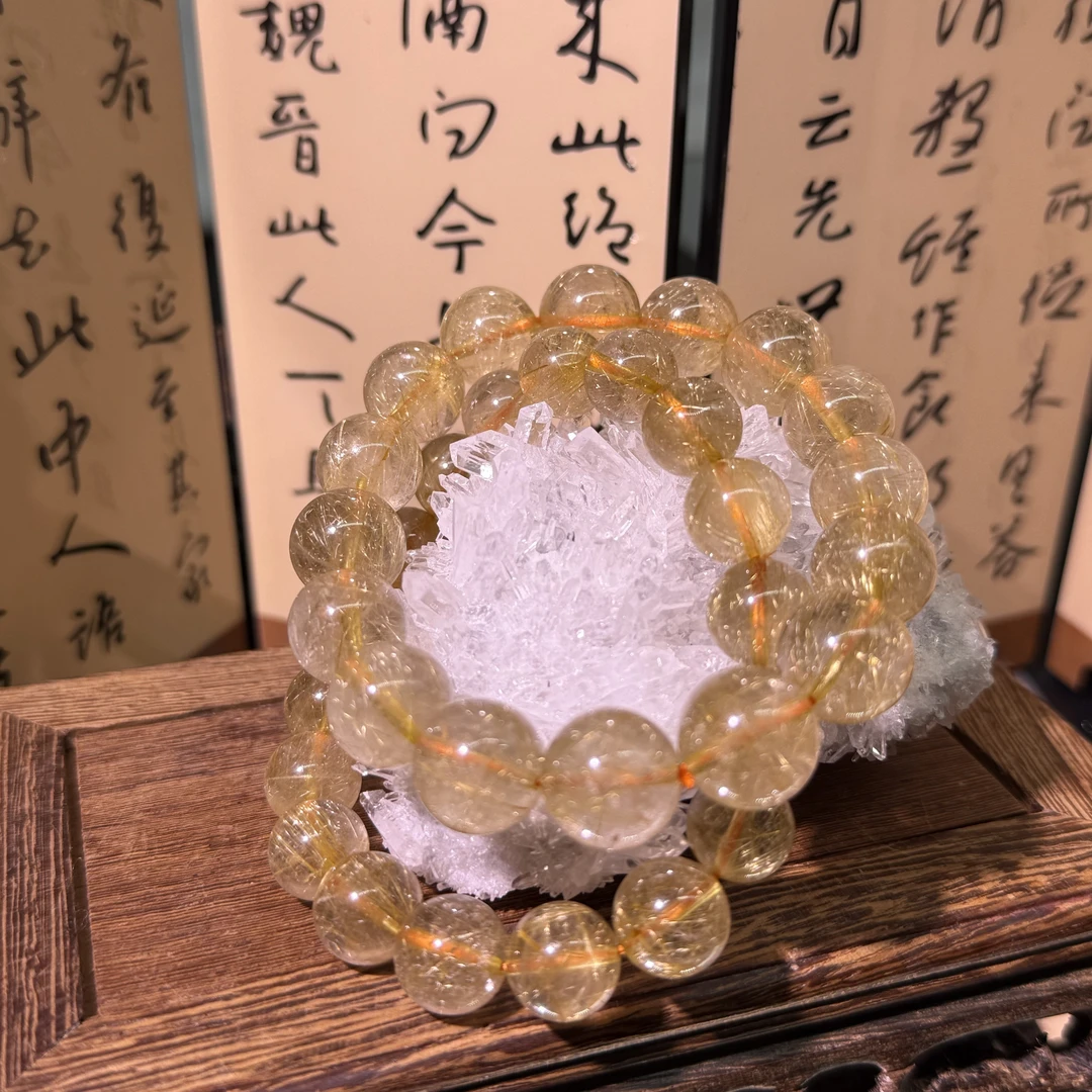 SJ-10044天然水晶金发晶手串多样性发其一