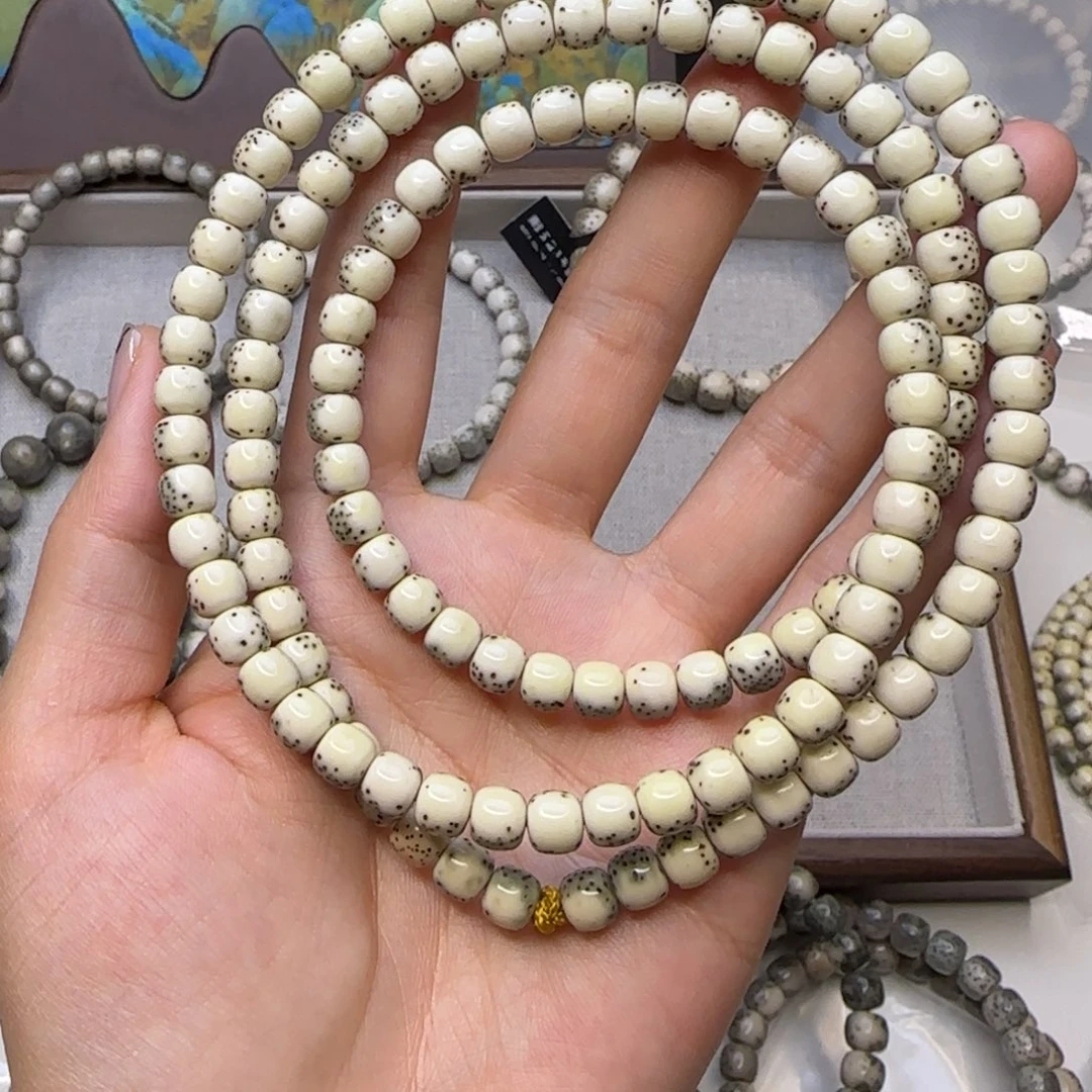 星月菩提手串石玉河豚7×6长条108头条