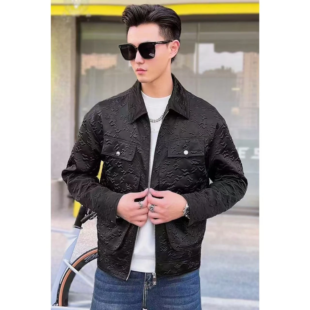 【男狼甄选】男士春季百搭修身时尚潮流休闲新品翻领 夹克