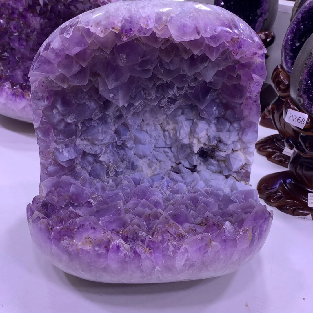 织绣巴西紫水晶满牙软全抛开口笑