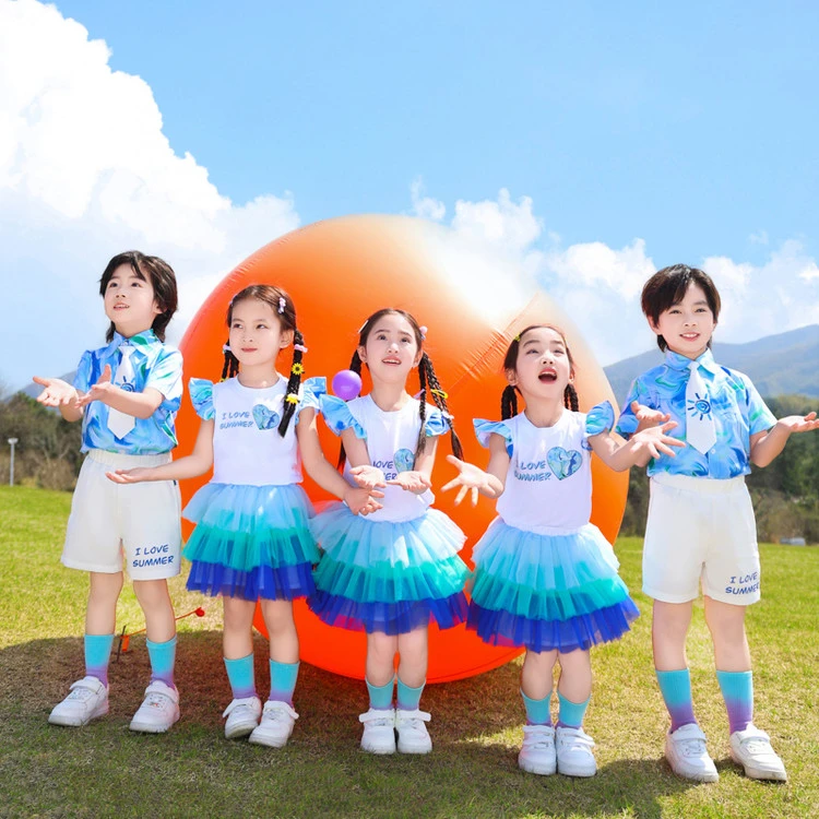 六一儿童表演服幼儿园啦啦队舞蹈服装小学生运动会开幕式班服套装