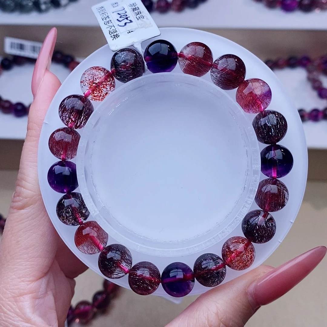 未镶嵌手串水晶黑加仑超七9m+