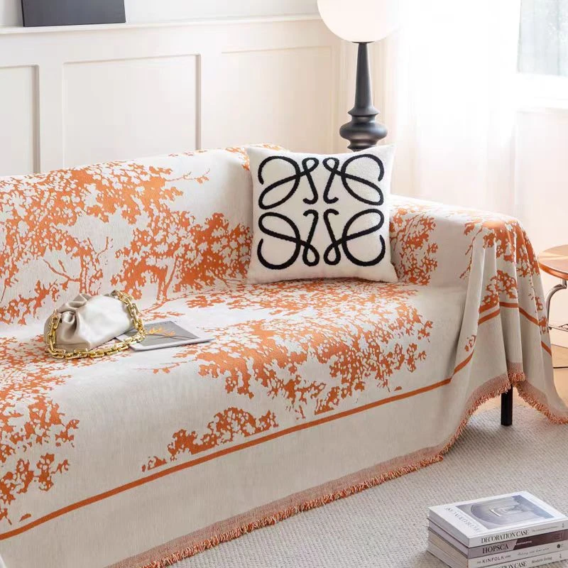 杨梅树沙发盖布四季通用防滑坐垫子轻奢现代高级感沙发套罩