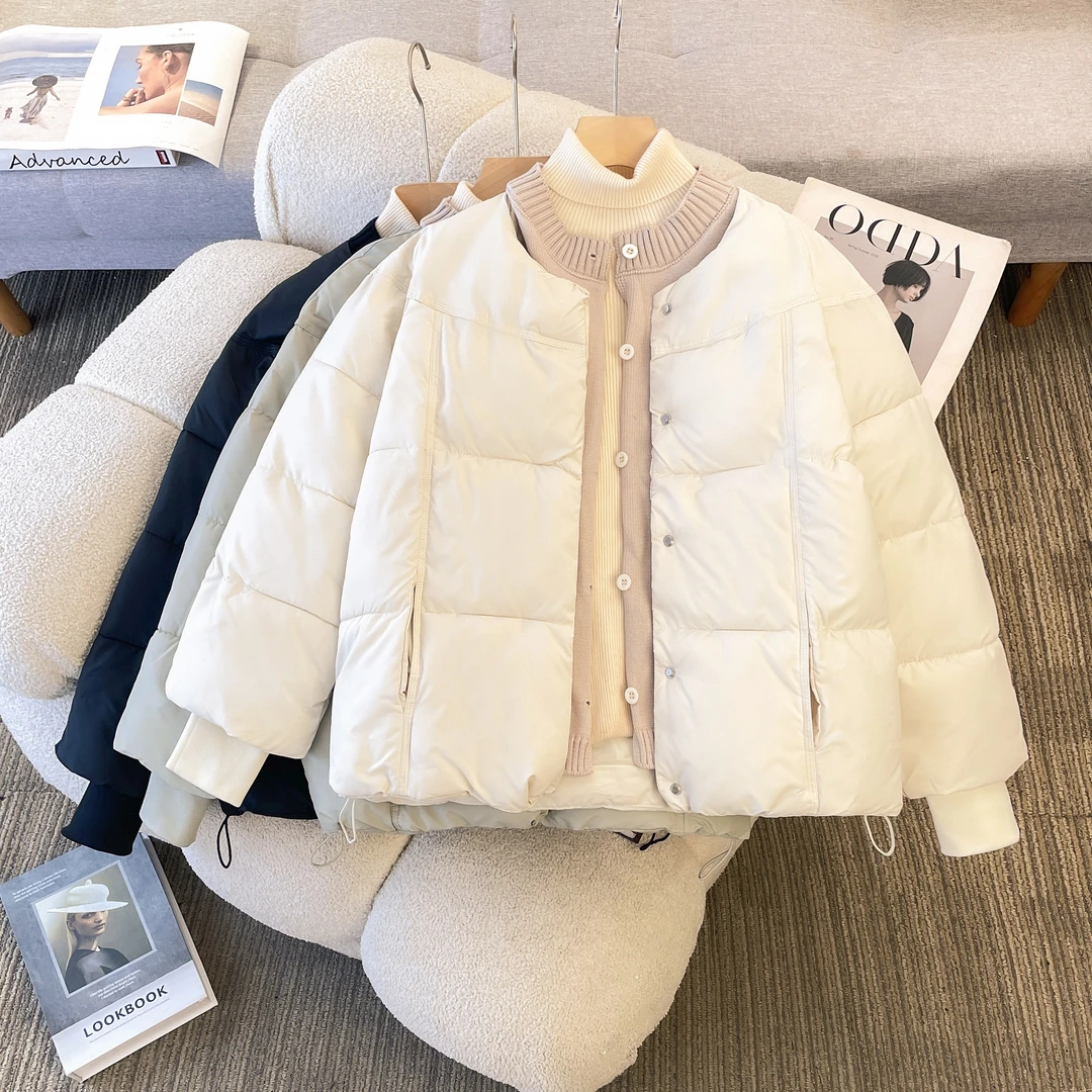 棉服女冬季新款爆款超好看棉衣加厚保暖洋气外套假两件拼接棉袄子