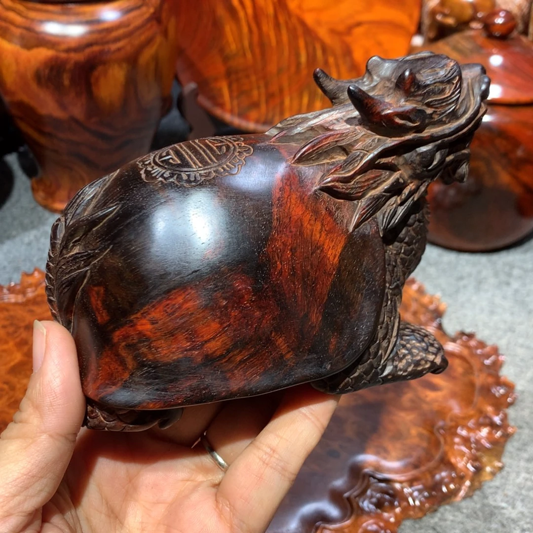 泉***司木大红酸枝老料龙龟