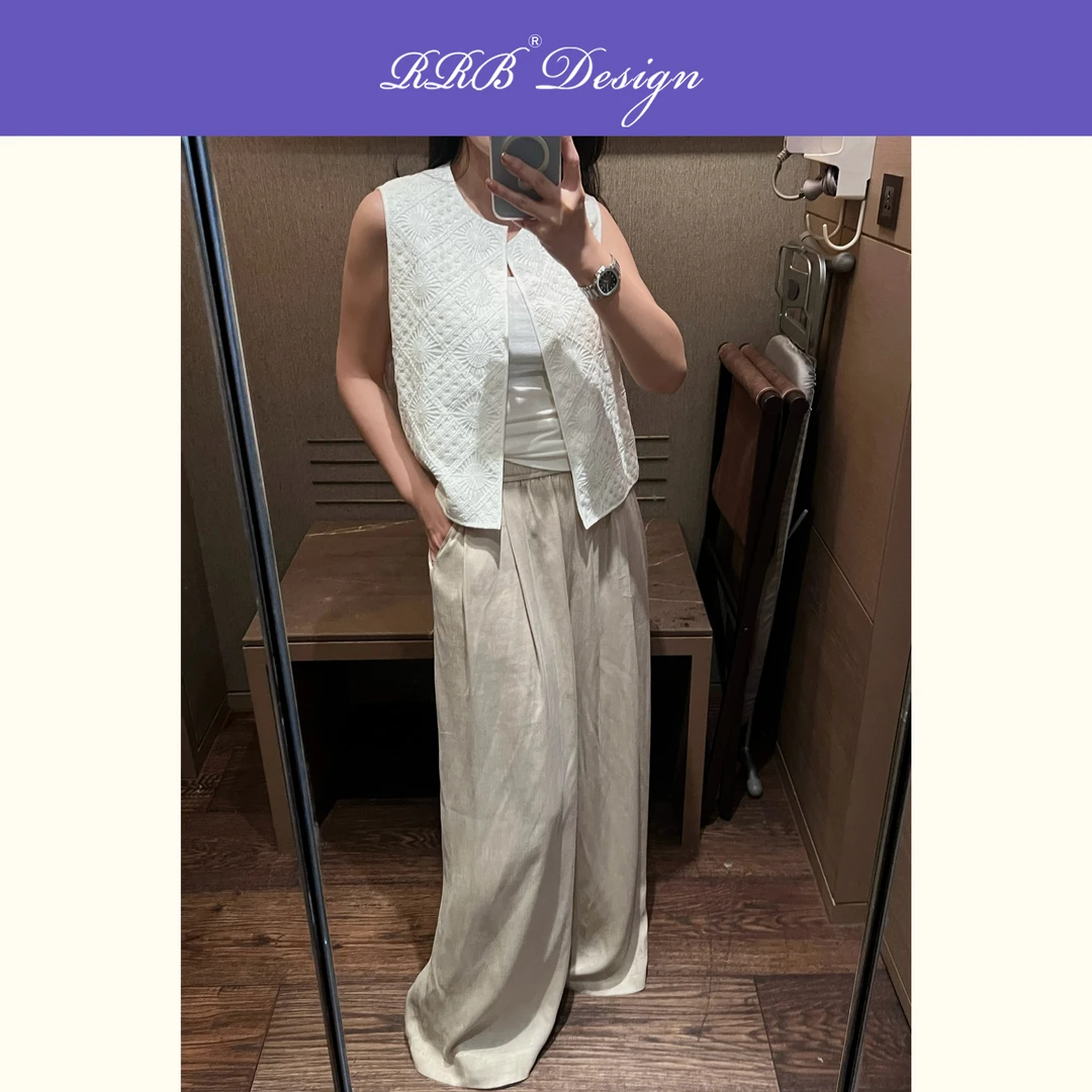 RRB Design「灵动韵律」法式时髦慵懒松弛氛围感舒适垂感阔腿裤