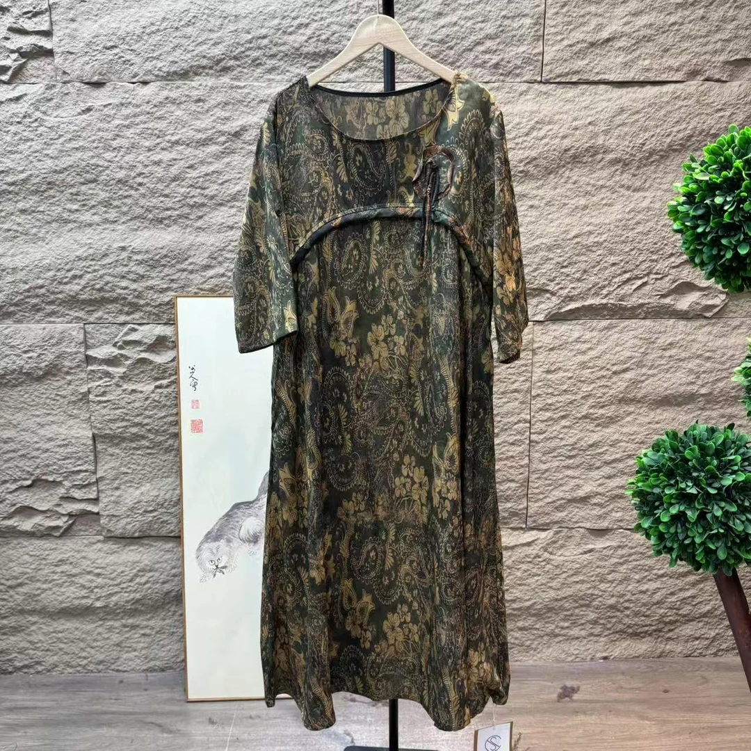 10105新款夏季气质唯美高端减龄显瘦连衣裙QZ