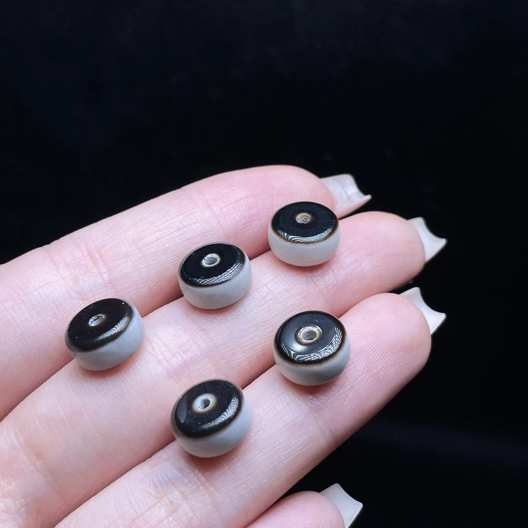 【地主专属】28 H95629-玛瑙DIY单珠（剁珠一对）-多样性发一对-9*5mm