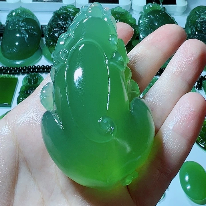 无***忌蛇纹石玉未镶嵌手把