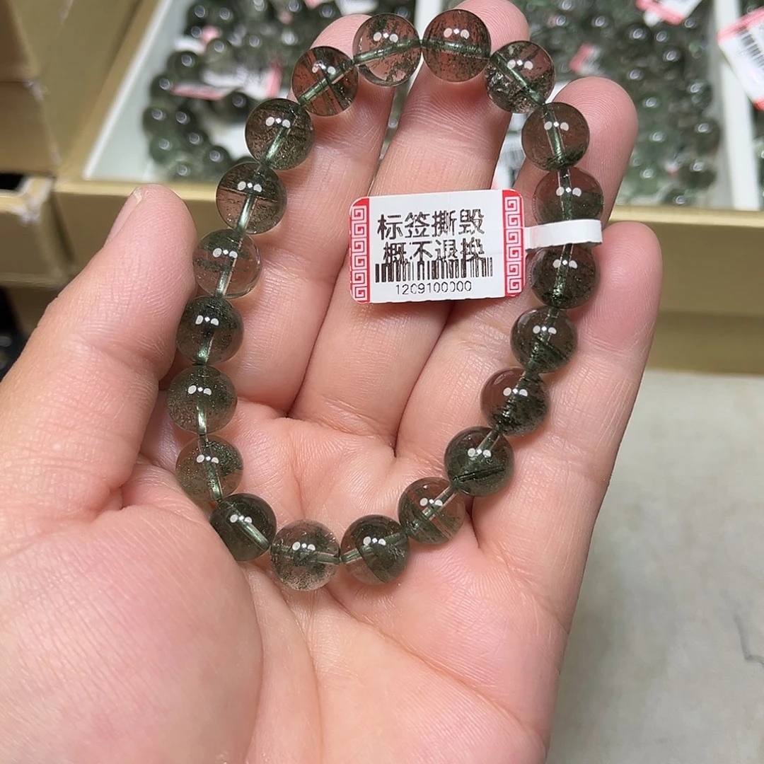 乐***优水晶手串未镶嵌绿幽灵手串